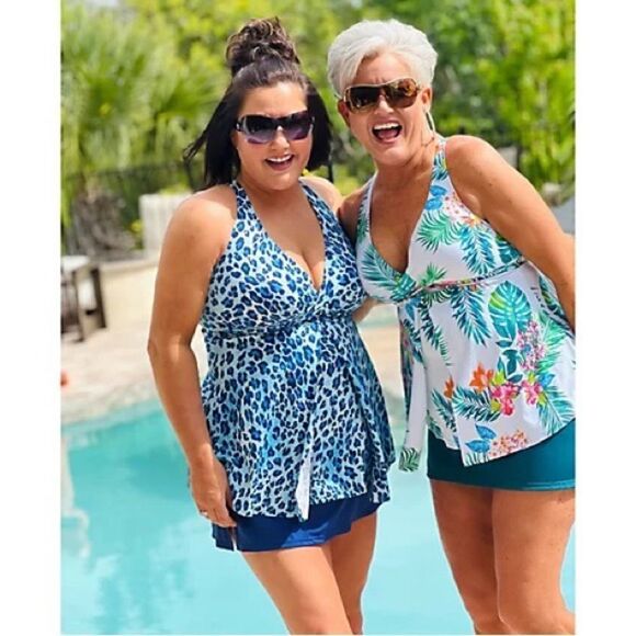 Kim Gravel x Swimsuits For All Twist Fly-Away Top & Skirt Set - Picture 2 of 11